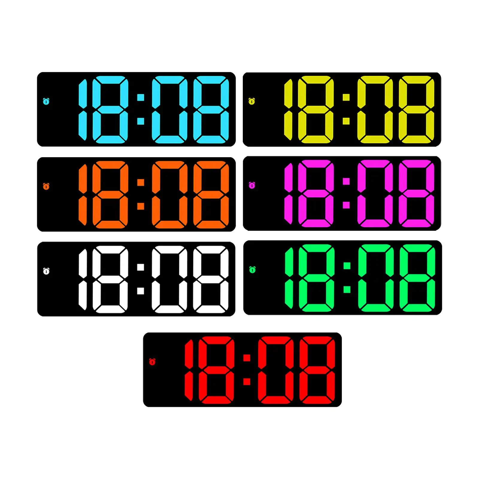 Digital Desk Clock Adjustable Brightness Calendar Desk Modern Voice Controlled