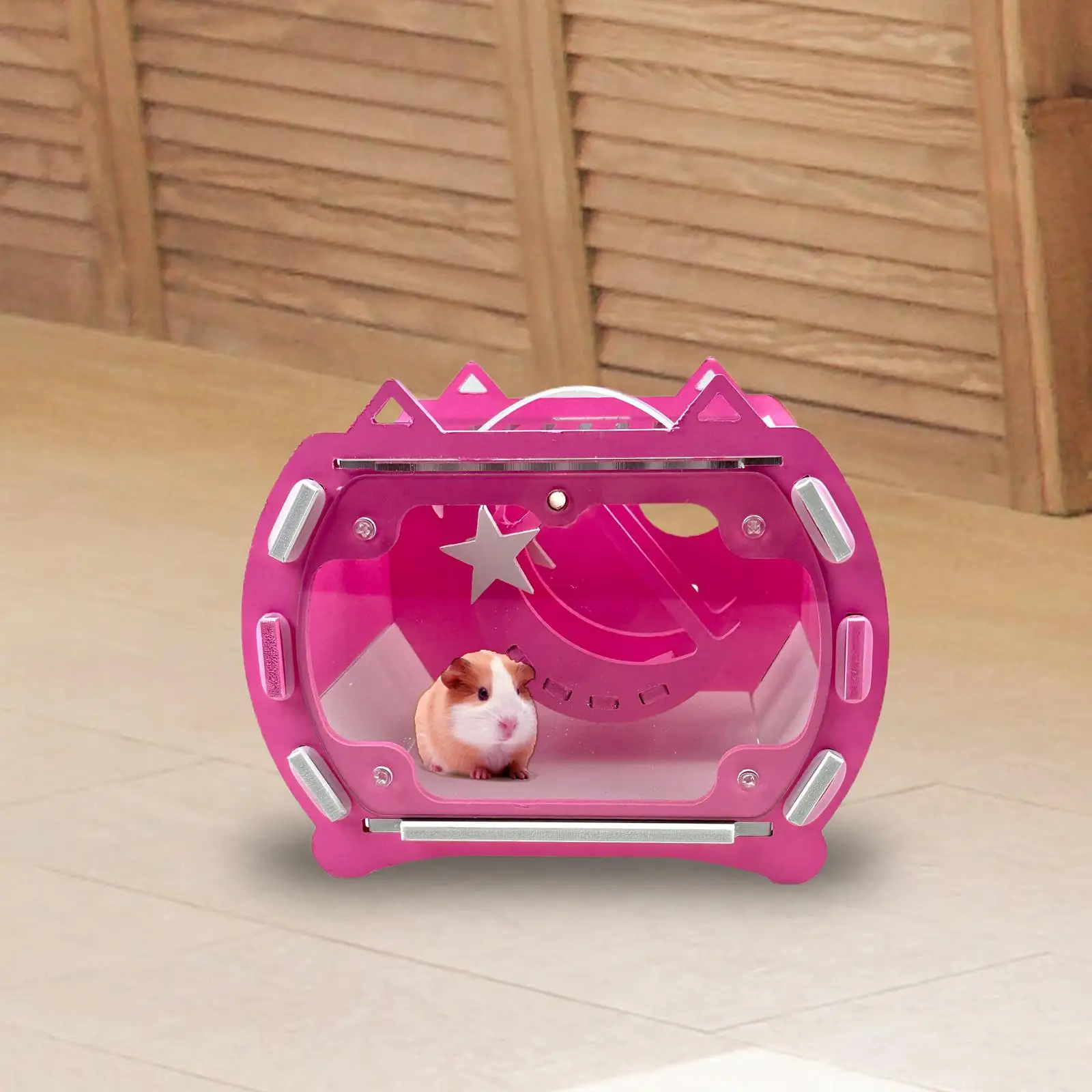 Hamster Cage with Carrying Handle Pet Travel Carrier Pet Cage Carry Case for Chinchillas Dwarf Hamster Squirrel Small Pets Bunny