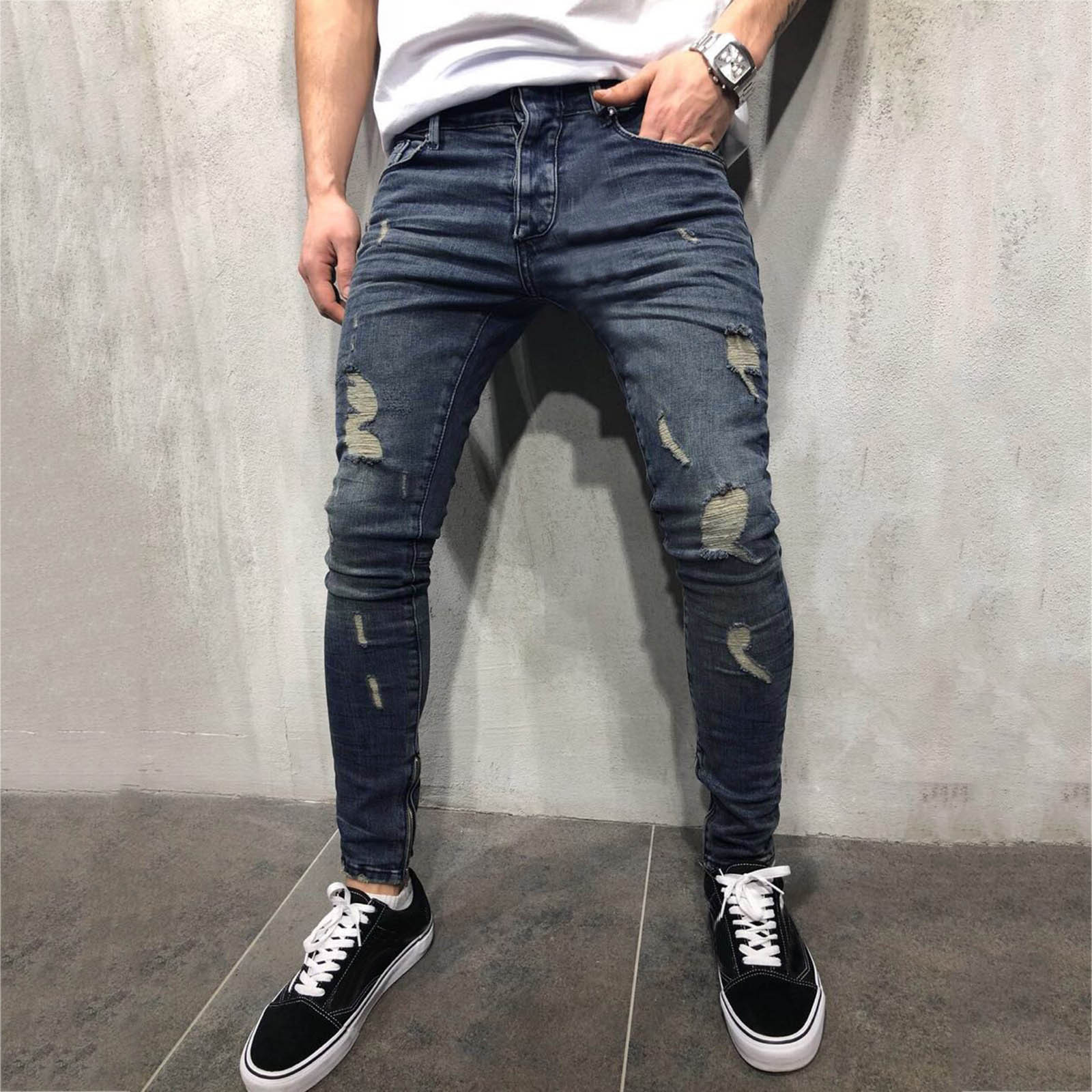 Title 9, Mens Denim Pants Casual Fitness Bodybuilding Tr...