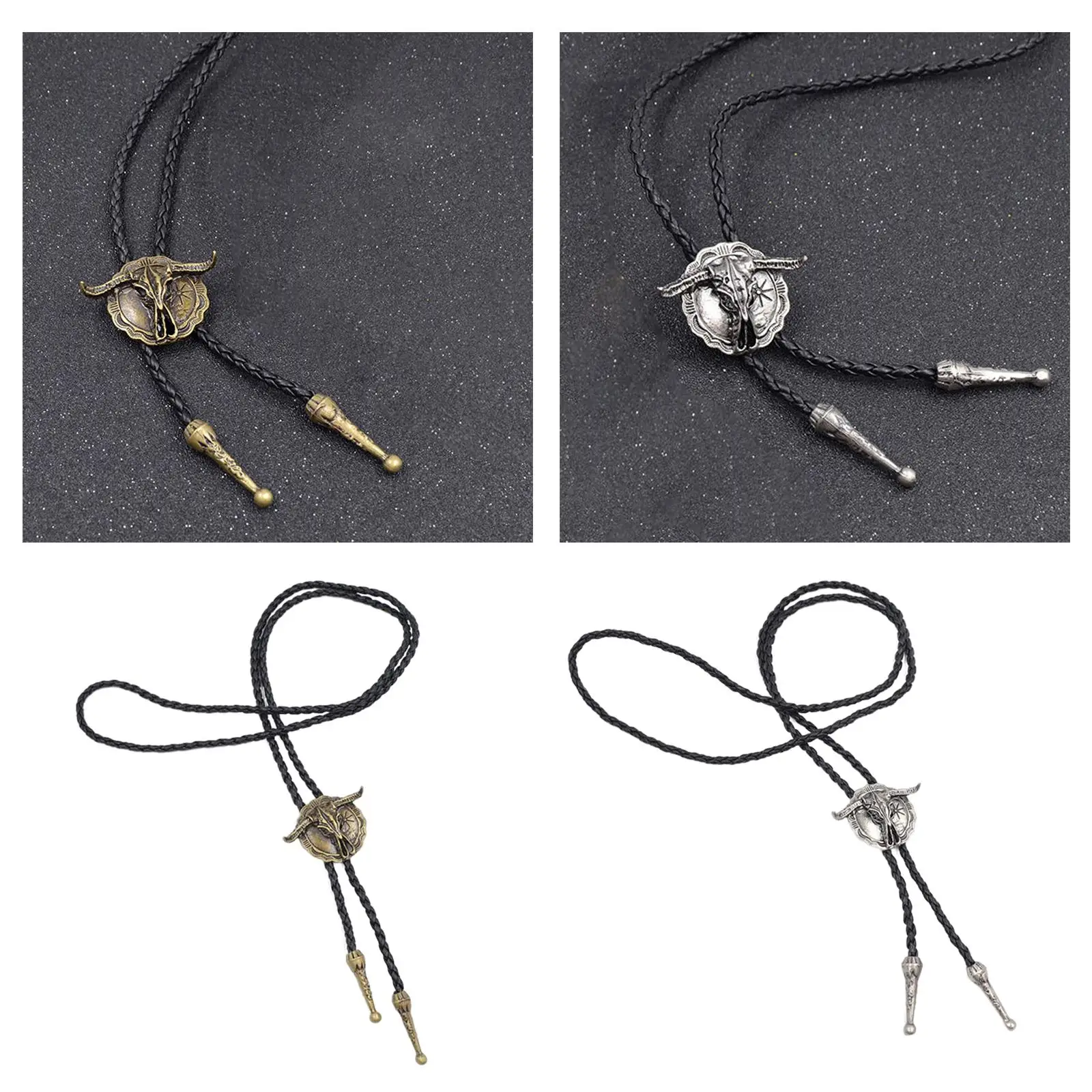 Bolo Tie with Hand Braided Lanyard Special Apparel Accessory Durable Premium Grade Adjustable Size Trendy Style for Men Jewelry