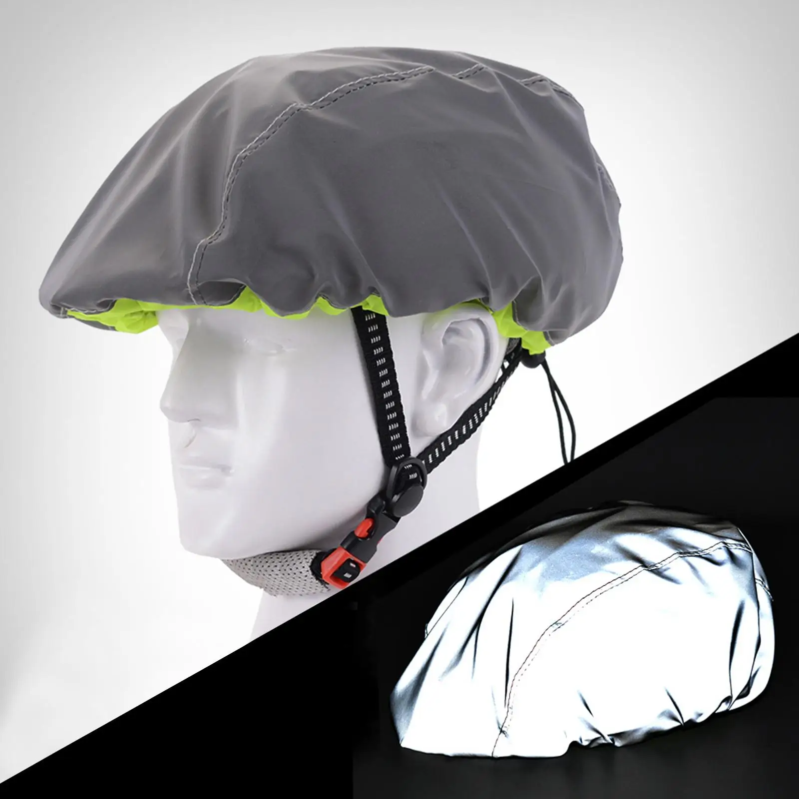 Bicycle Bike Helmet Cover Waterproof Fully Reflective Breathable Cycling Helmet Rain Cover