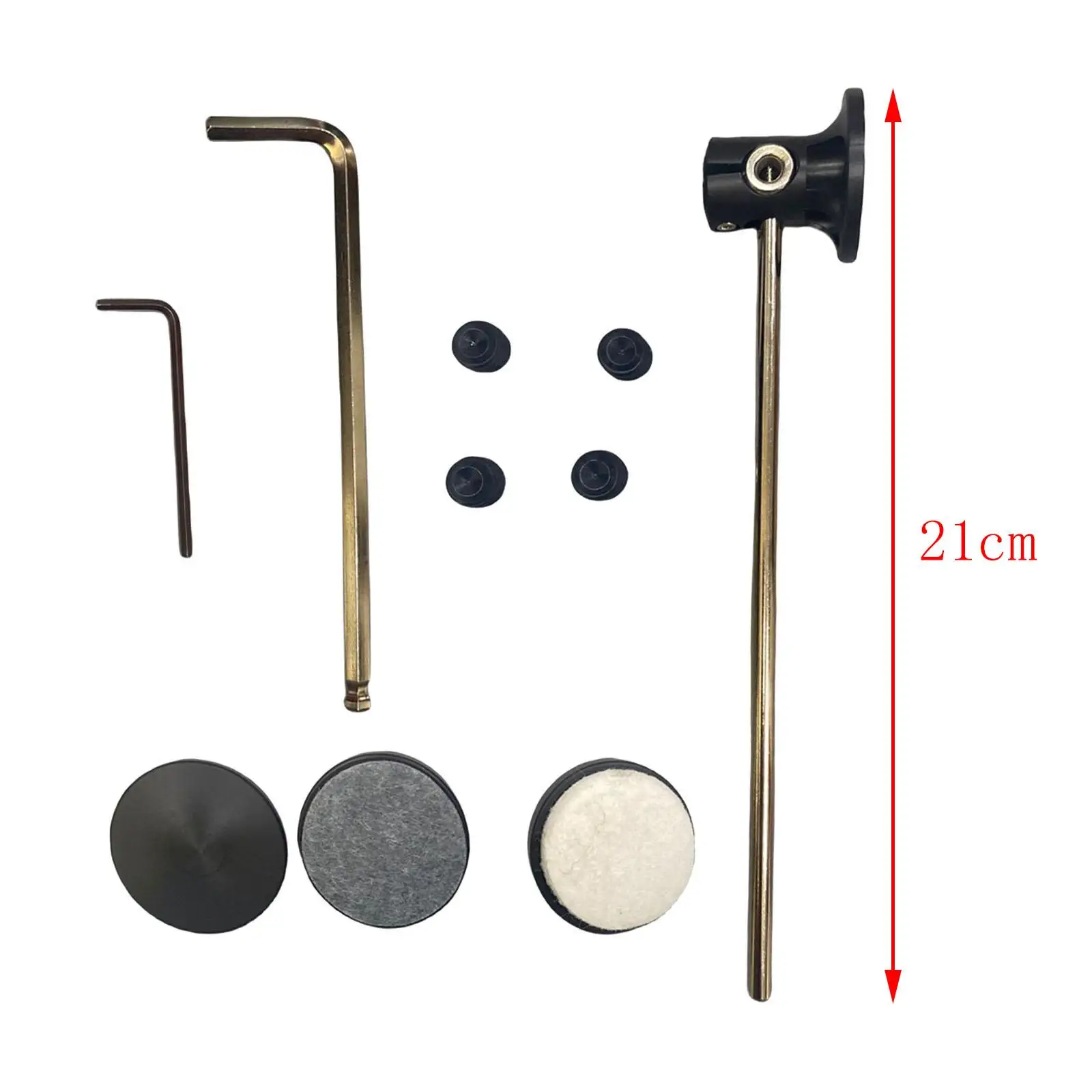 3Pcs Drum Pedal Beater Heads Instrument Band Accessory Metal Shaft Durable Bass Drum Pedal Mallet Heads Drum Upgrade Replacement