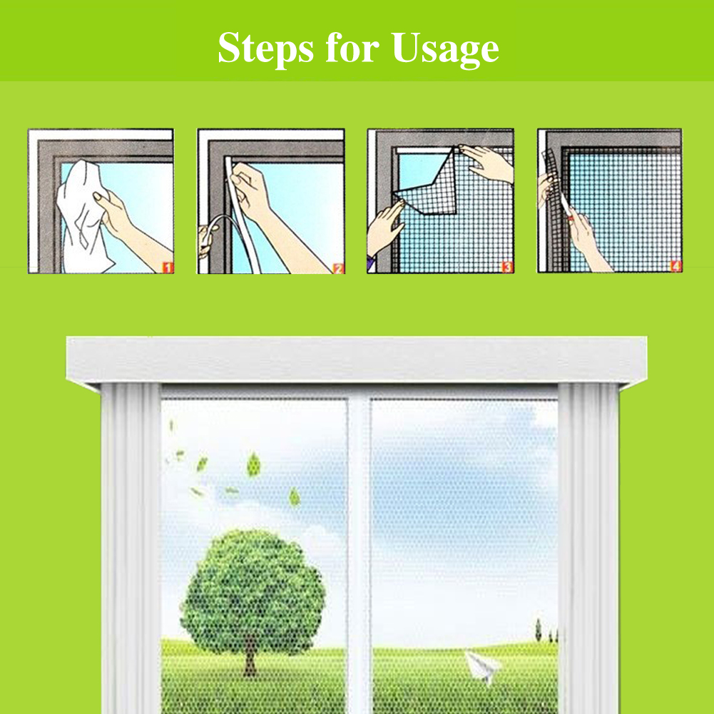Description Picture 3 of itemAnti-Insect Fly Bug DIY Magnetic Mesh Door Window Curtain Snap Net Guard Mosquito Fly Bug Insect Screen