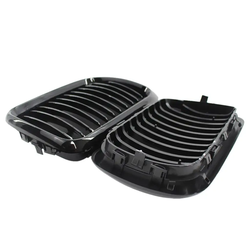 Pair Gloss Black Front Kidney Grilles Grill For  E36 1997-1999 3-Series