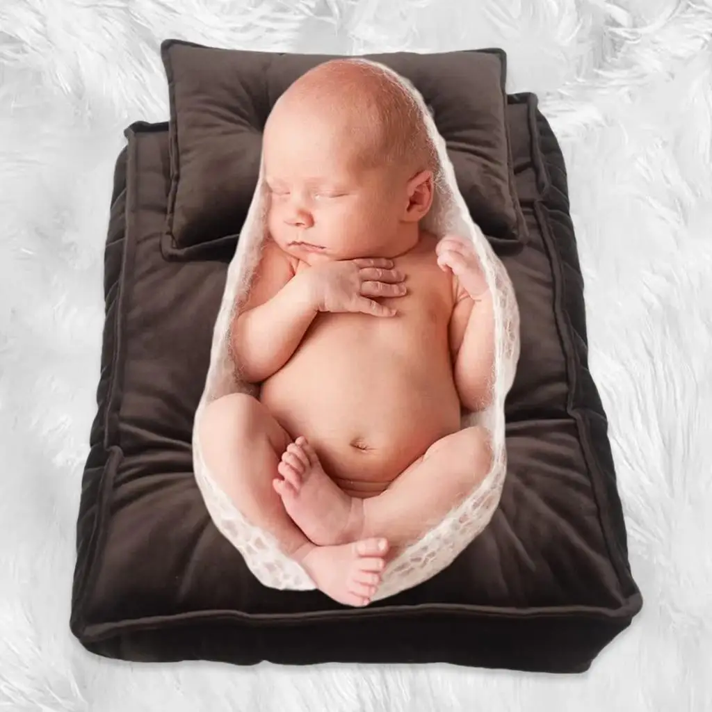  Infant Newborn Photography Prop Blanket Pillow and Mattress Set