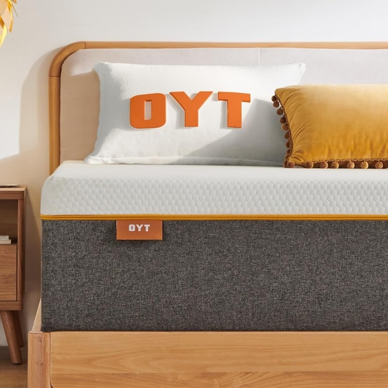 Title 1, OYT Queen Size Mattress, 10" Inch Gel Memory Fo...