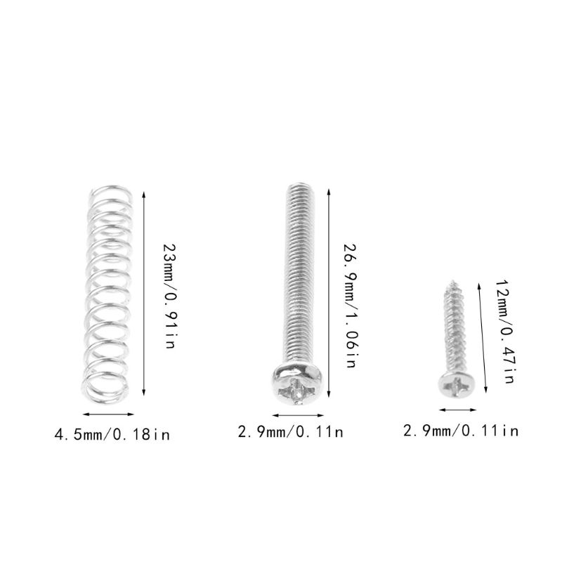 Humbucker Pickup Screws Springs Ring Surround Mounting Guitar Parts Black