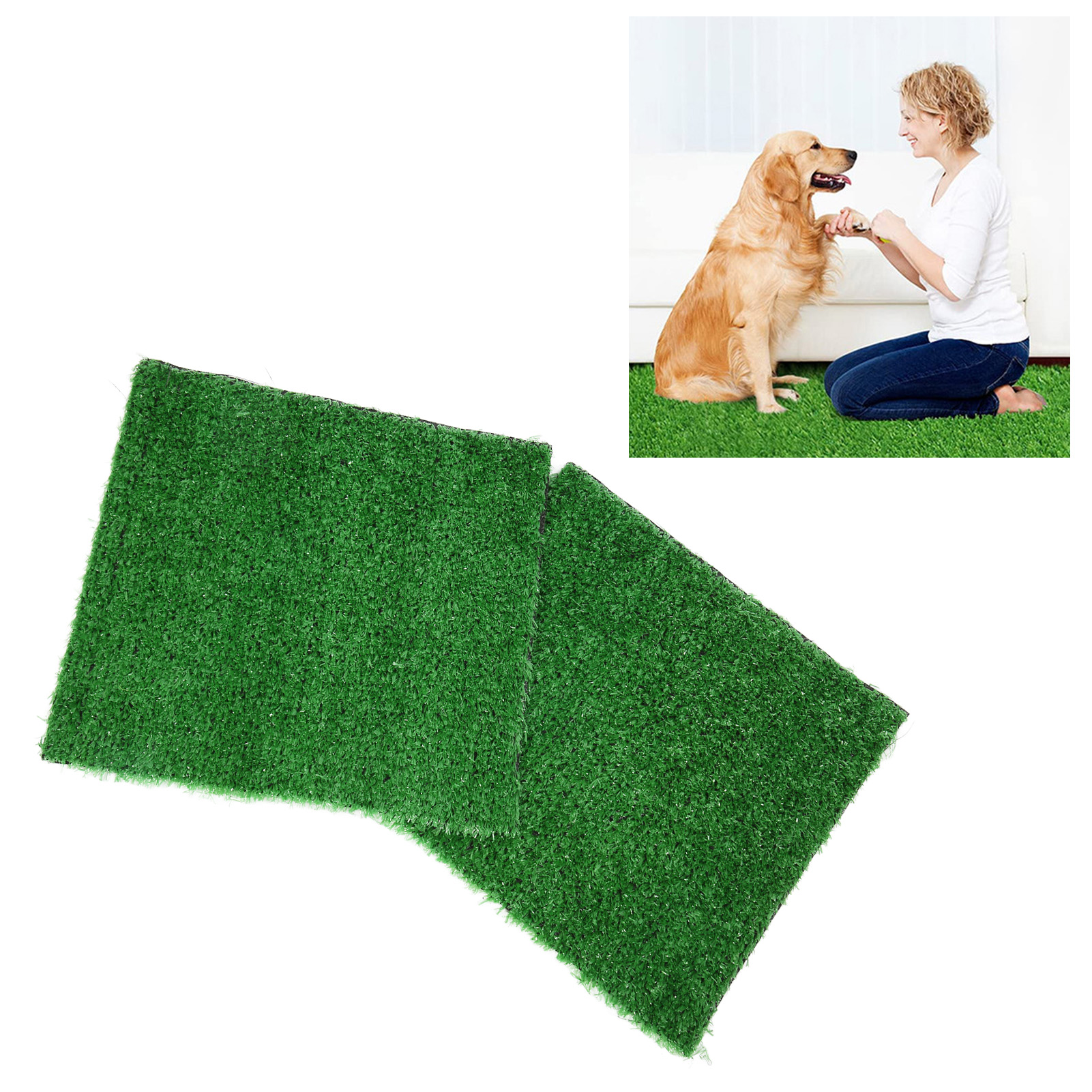 Title 2, 2 pçs grama artificial cão potty indoor turf po...