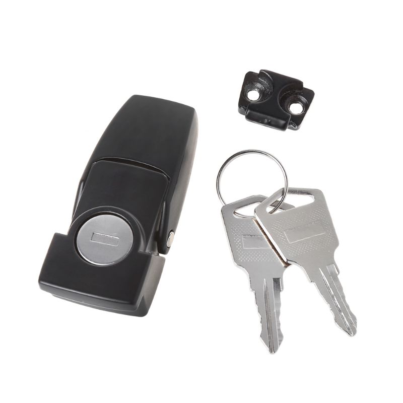 Description Picture 2 of itemCabinet Black Coated Metal Hasp for Latch DK604 Security Toggle Lock With Two