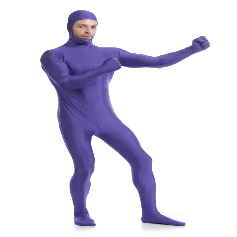 Full Body  Spandex Suit Open Face Catsuit Halloween Party Zentai Costume