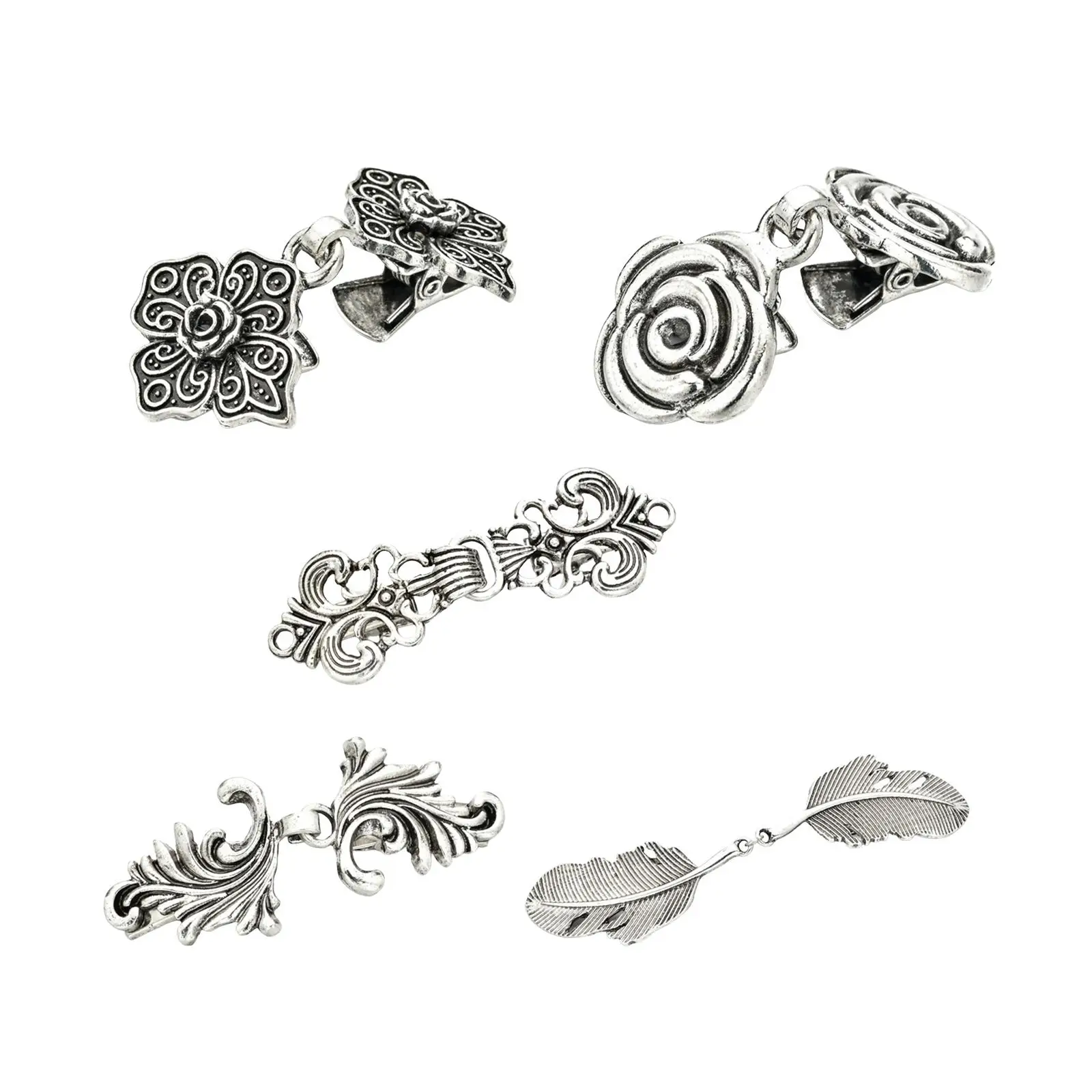 5 Pieces Sweater Brooch Clip Decor Shirt Brooch Clips Fashion Alloy Cardigan Clasp for Cloak Clothes Collar Scarf Girls wearing