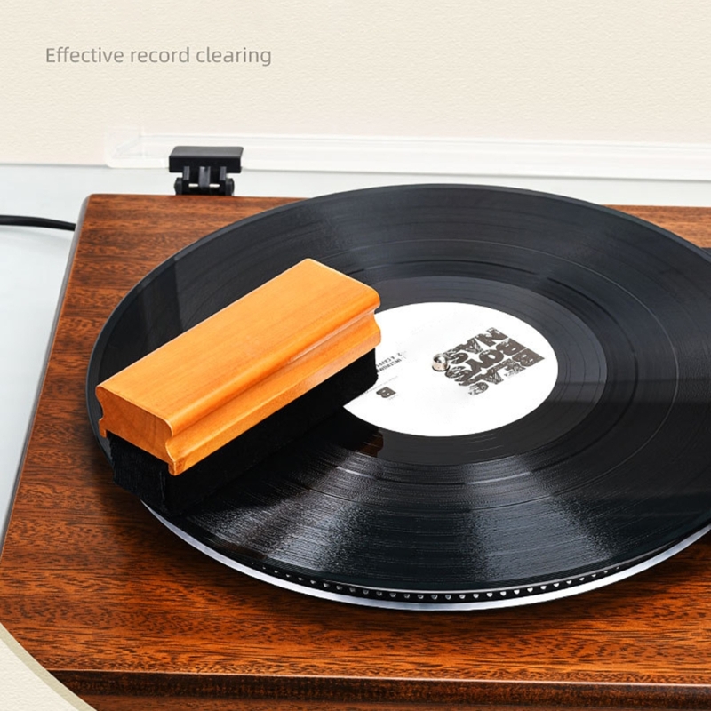 Title 9, Vinyl Record Cleaner Anti-static Goat Hair Wood...