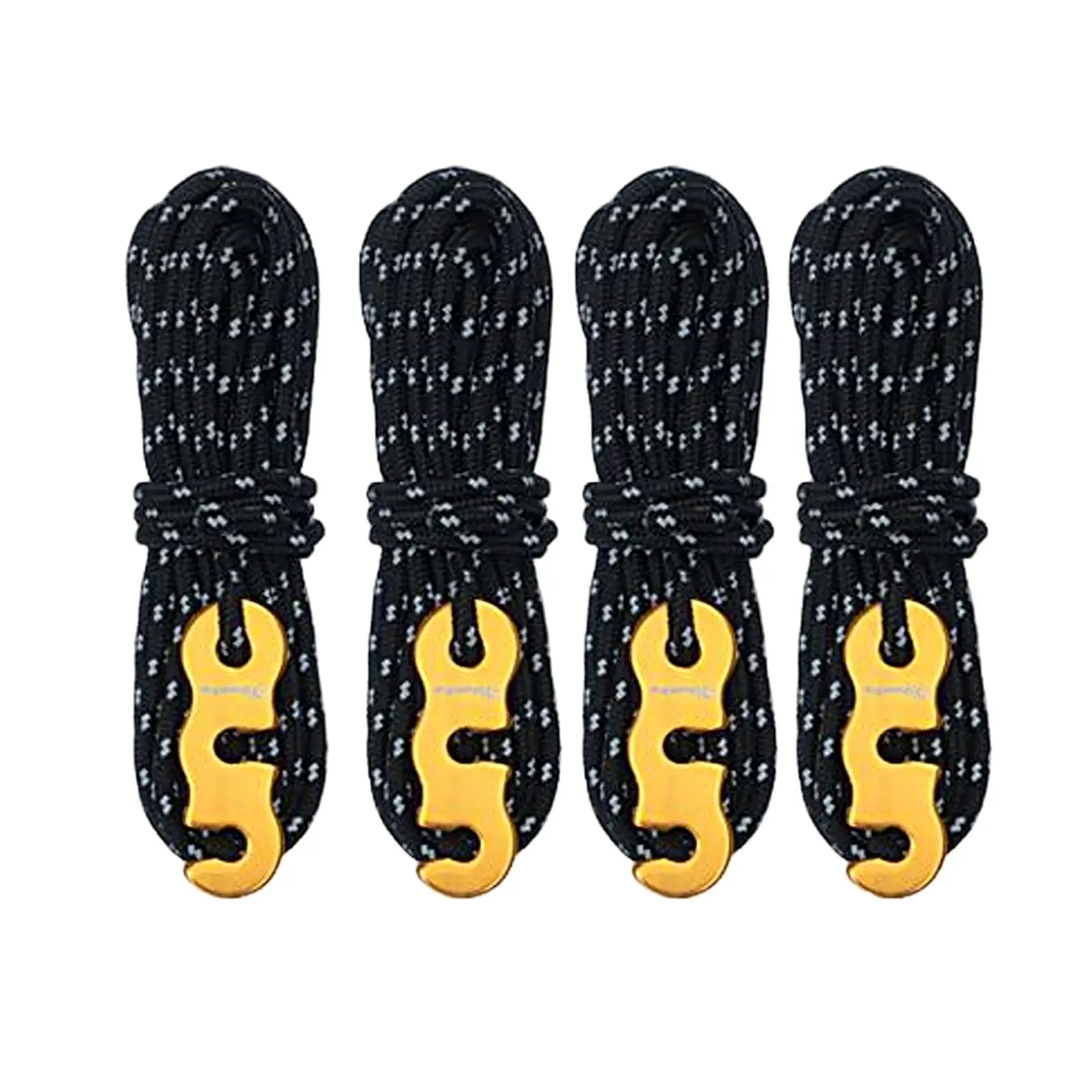 4 Pieces Tent Rope Reflective guyline 3mm Diameter for Hiking Accessories
