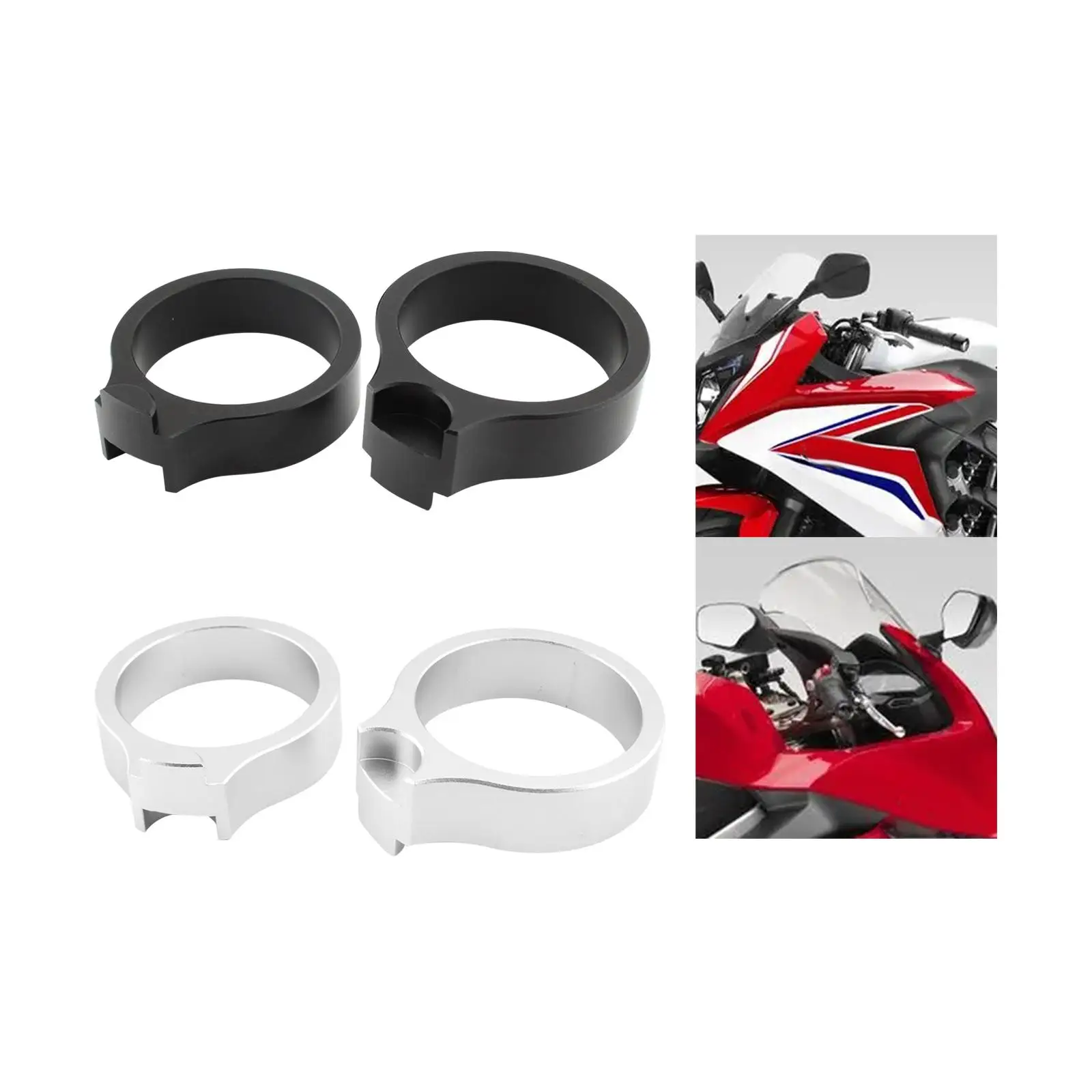 2 Pieces Motorcycle Handlebar Risers Mounting Hardware Handlebar Risers Mount Clamp for Honda CBR600F 43mm Fork Bikes