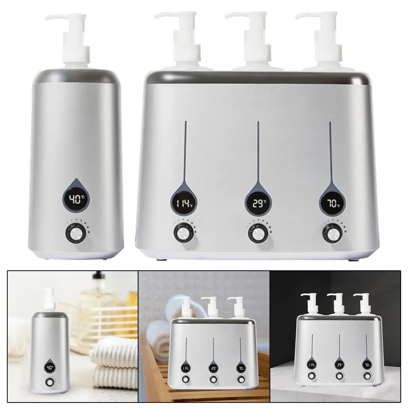 Massage Oil Warmer Adjustable Temperature Fast Heating LED Screen Lotion Warmer for Home Use Hotel Salon SPA massage Shop
