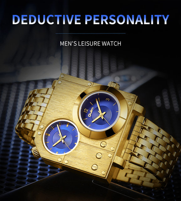 Deals Blue Gold - Brand New Oulm Quartz Watches Men's Military Waterproof