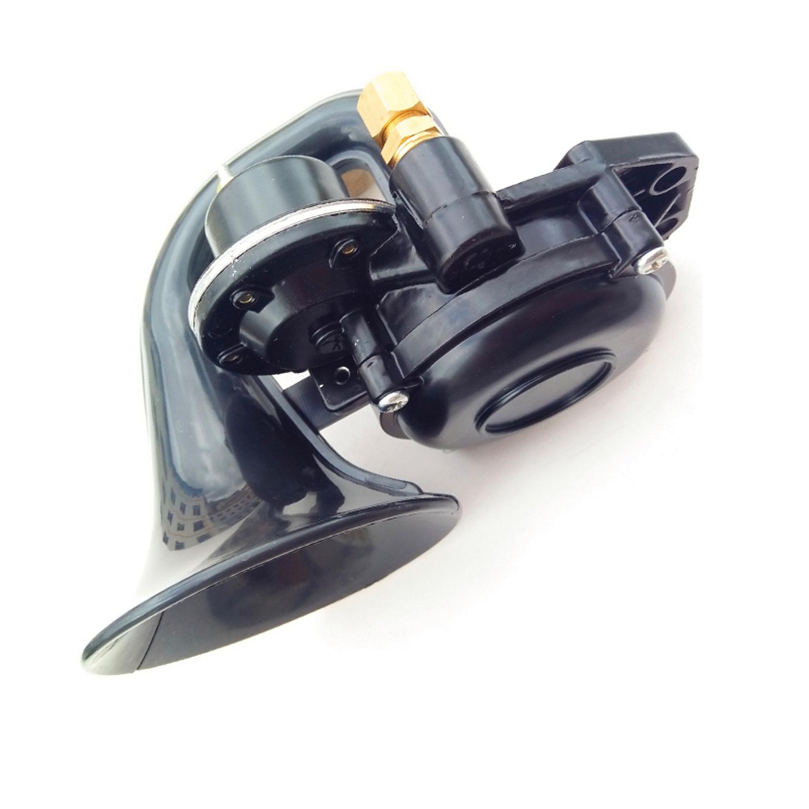 Air Horn 12V 24V with Compressor Electric 120dB Compact Loud Small Snail 10A Airhorn for Trucks Train Boat Bus Van Car