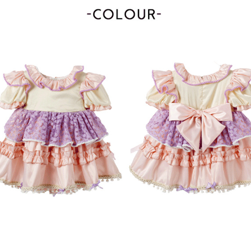 Spanisches Mädchen-Partykleid, Baby-Mädchen-Kleid mit Blumenmuster für besondere Anlässe, für Kinder, Mädchen, Abschlussball, Blumenmädchen, Hochzeitskleid – Detail 2