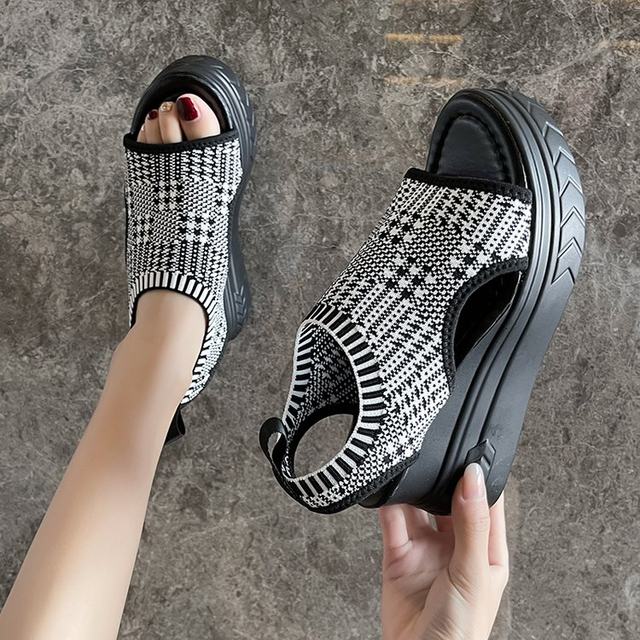 Women's Summer Wedge Sandals Lady Casual Louboutin Female Shoes Rubber Sole  Footwear Summer Ladies Vulcanize Shoes And Sandals - AliExpress