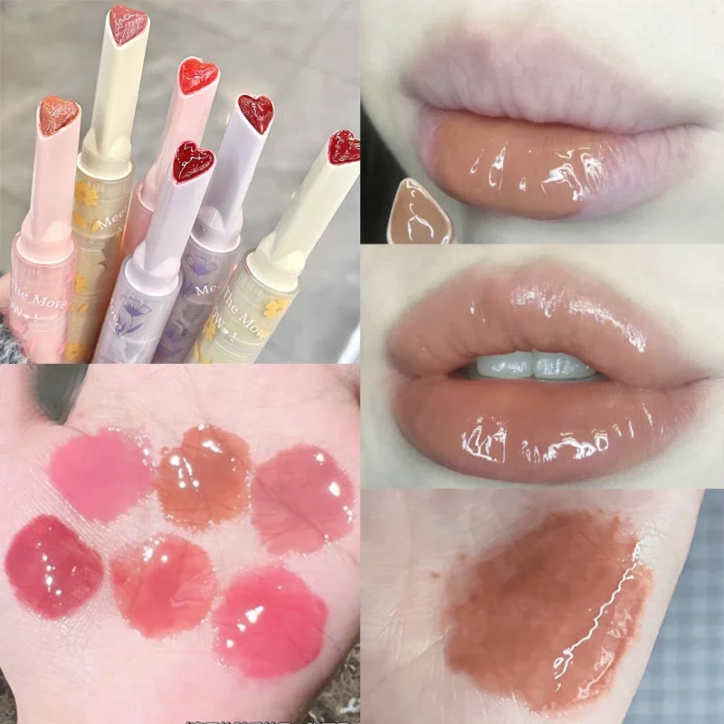 Best of Thin Tube Heart-shaped Lipstick Jelly Mirror Lip Gloss Korean Makeup Lipstick Long Lasting Moisturizing Lipstick Girl Cosmetics Reviews & Tips