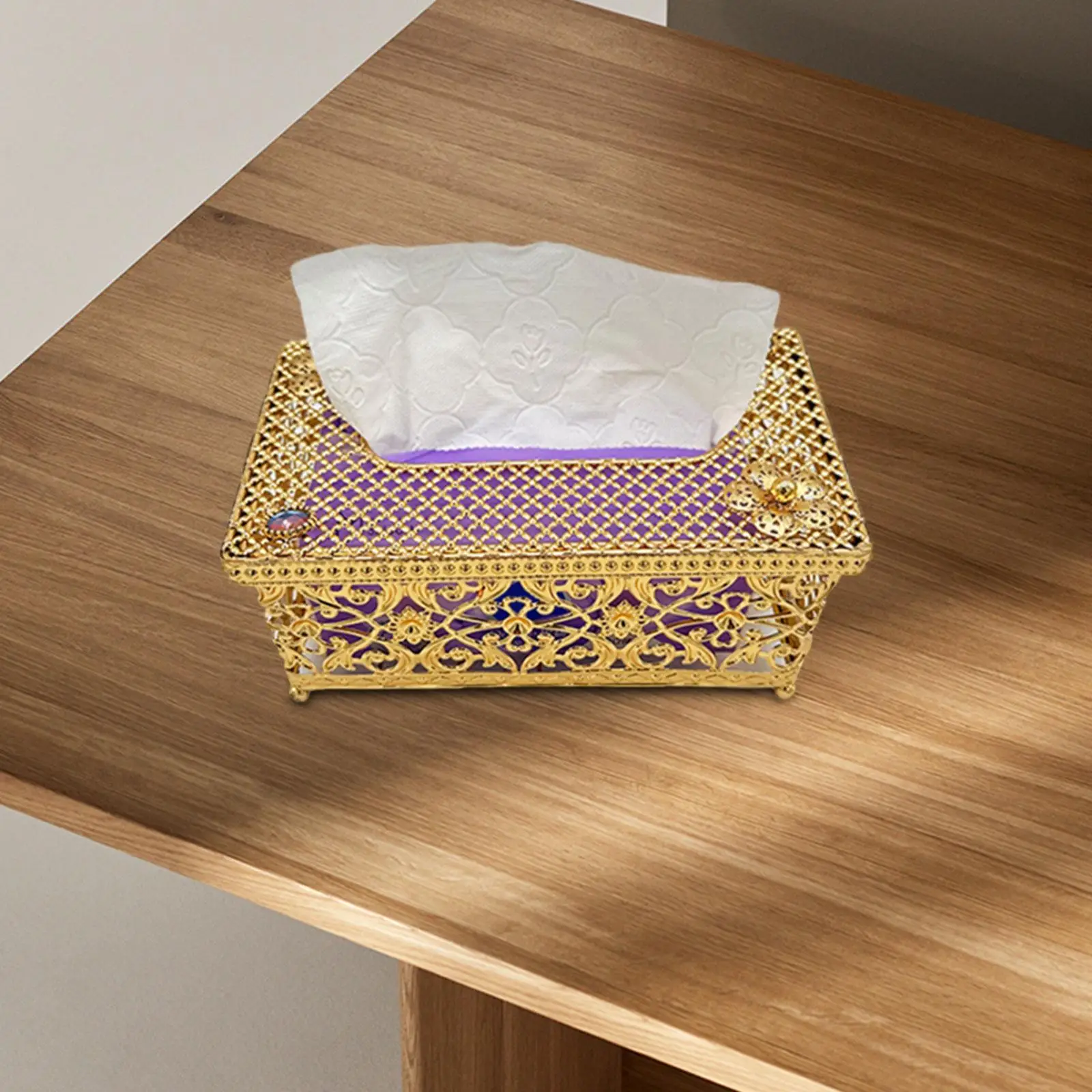 Tissue Box Cover Decorative Elegant Rectangle Napkin Dispenser Bathroom Tissue Holders for Dressers Countertop Bedroom Decor