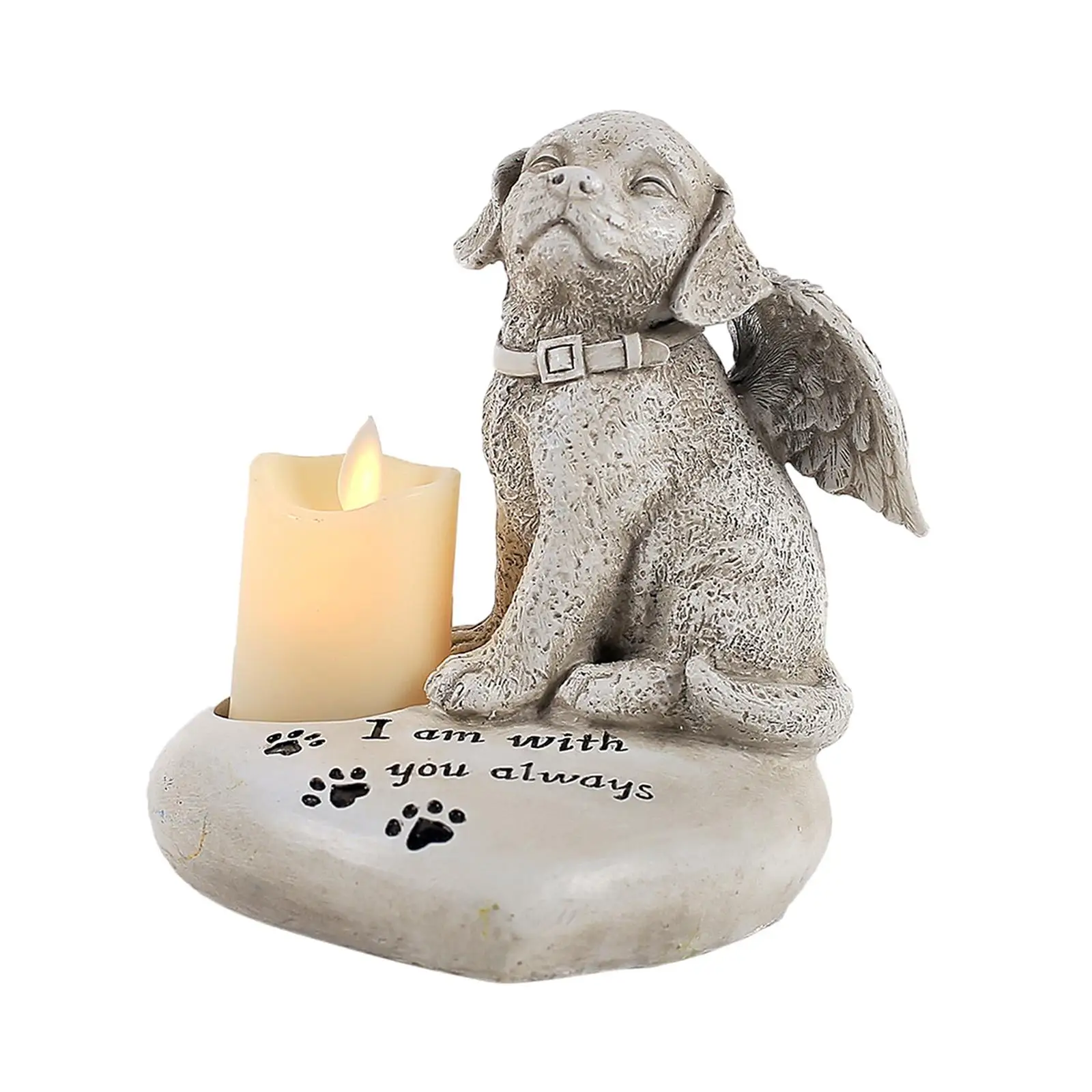 Dog Memorial Statue Pet Memorial Gift Resin Dog Ornament Resin Animal Figurine for Dog Lovers Dogs Passing Away Gift