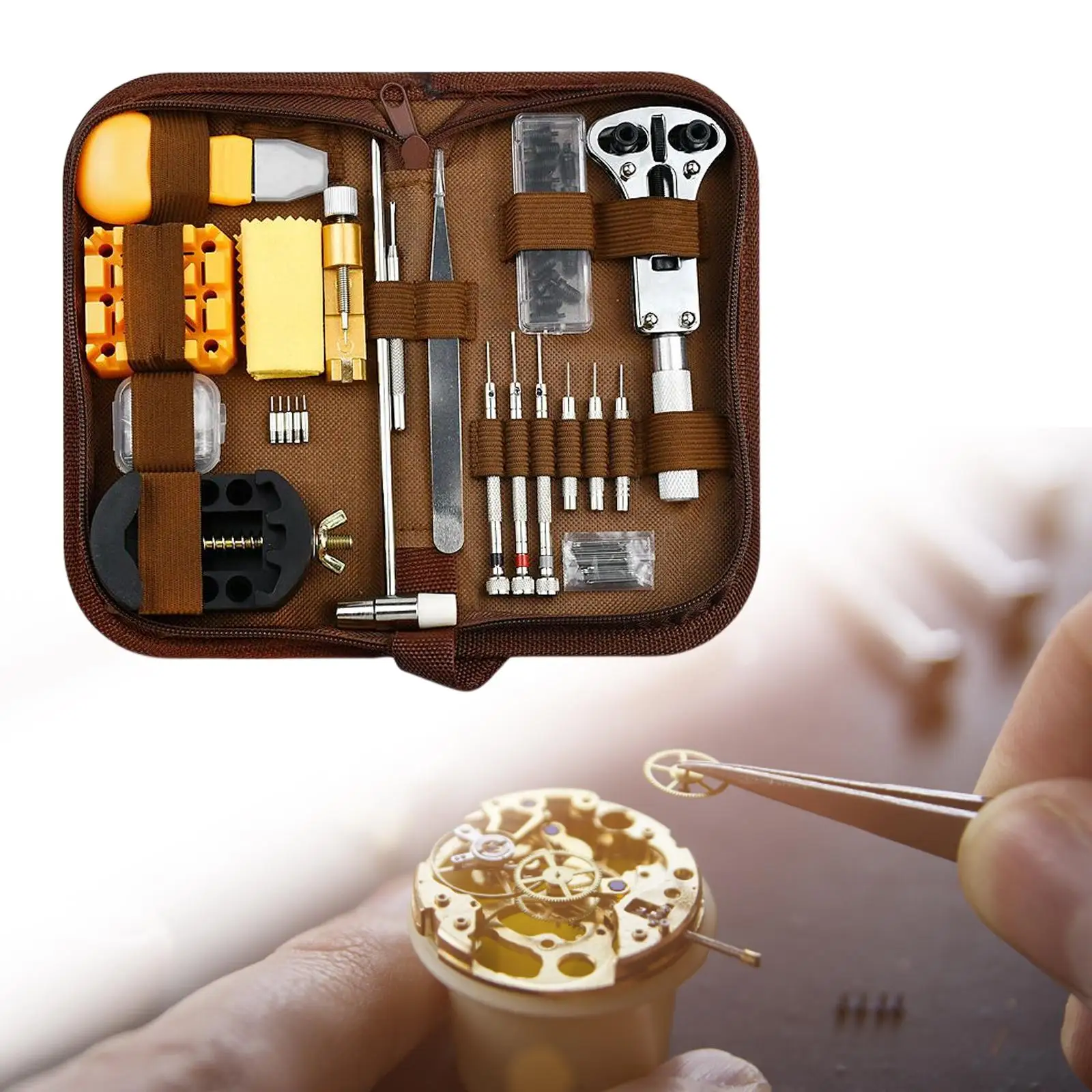 168Pcs Watch Repair Kit Opener Accessories Storage Case Adjustment Extra Pins Professional Screwdriver Watch Battery Replacement