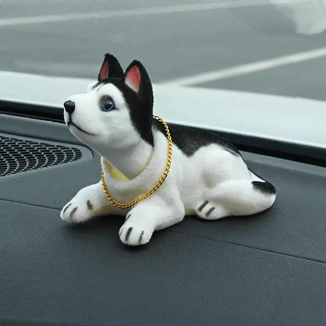 Dashboard Shaking Head Lucky Dogs Cute Toy Car Ornament Decor Nodding Dogs  For Car Decoration - Ornaments - AliExpress