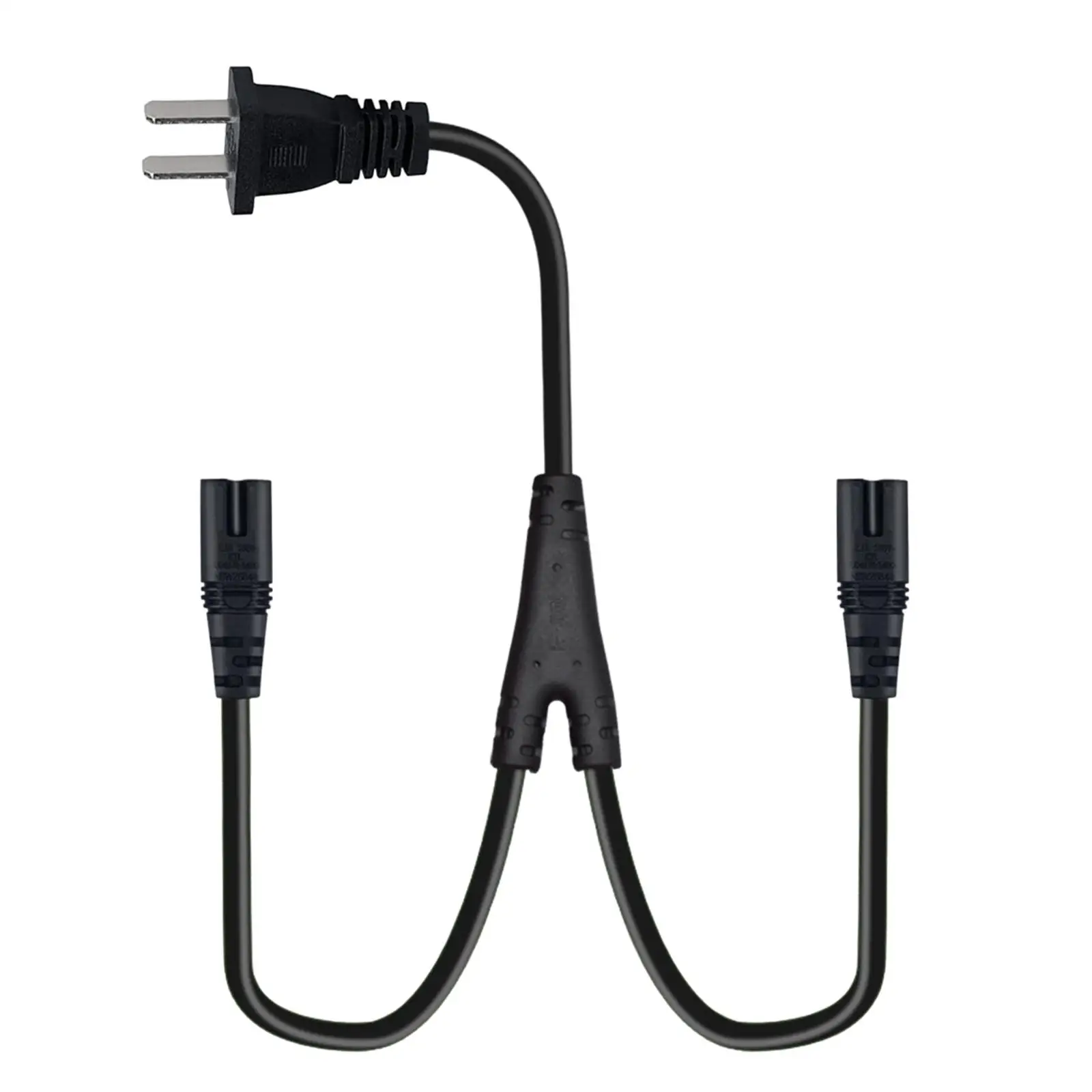 2 Straight Pins Connector to C7 Power Cord Cable 1.8M Easily Install Durable  cessory Direct Repl es ,Bl k Professional