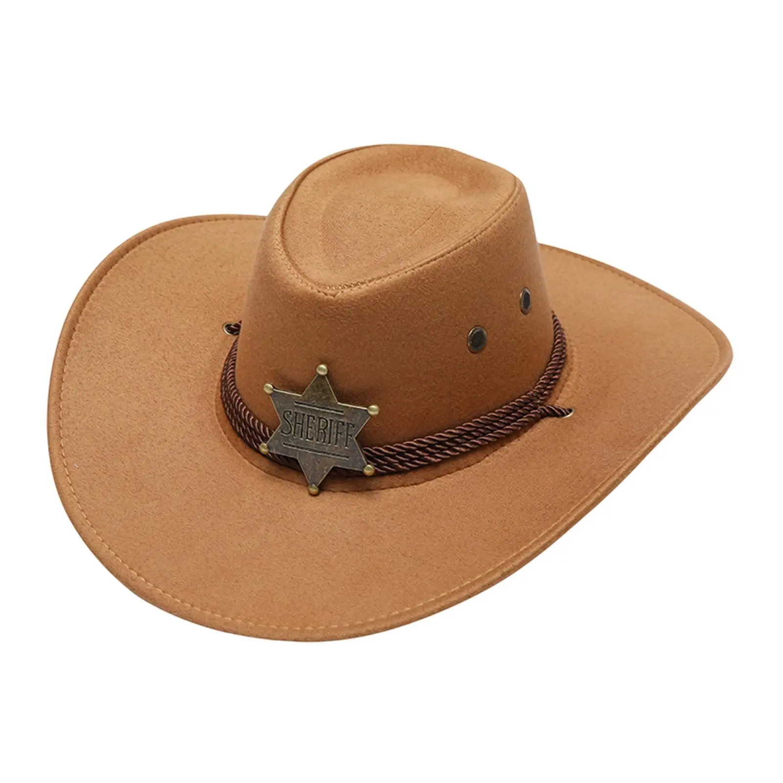 Western Cowboy Hat Men Outdoor Sunshade Hat for Carnival Travel Parties
