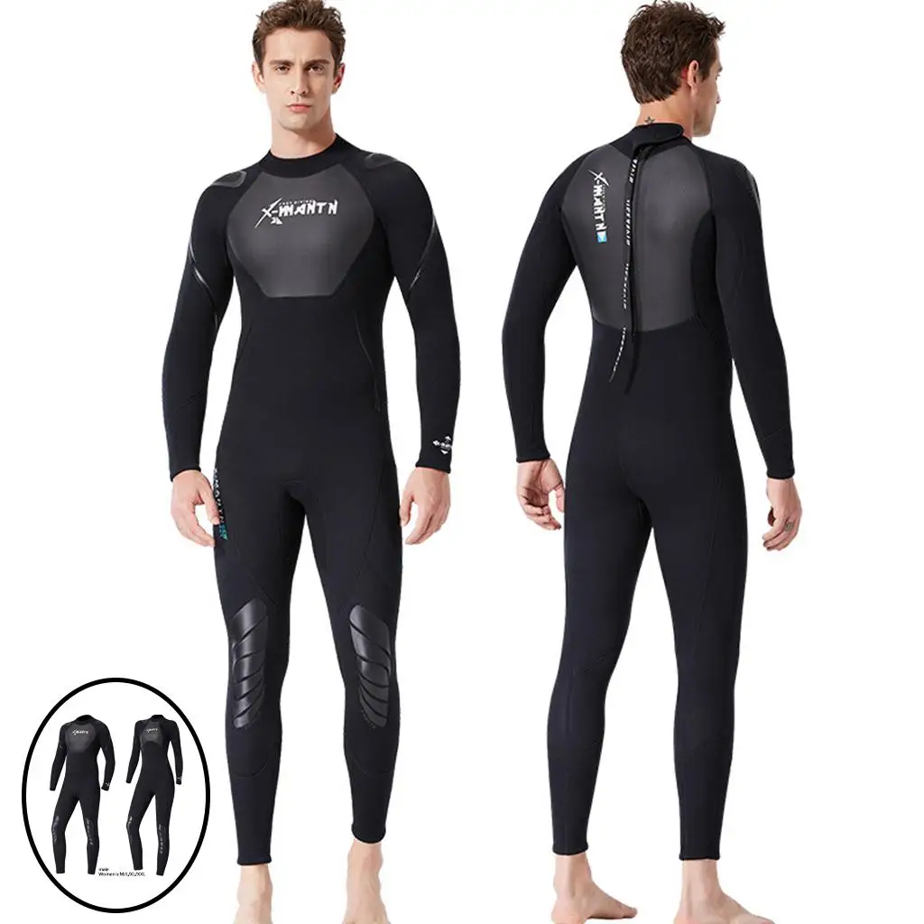 Neoprene 1.5mm Full Wetsuit Back Zip Adults Spearfishing Kayaking