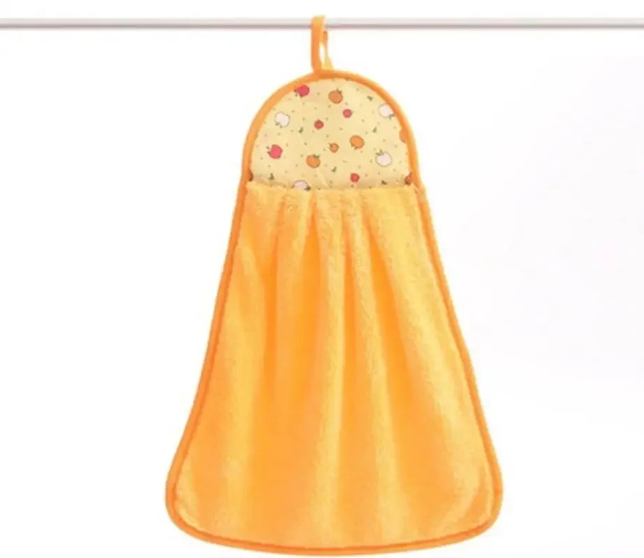 Description Picture 4 of item1Pcs Coral Velvet Bathroom Supplies Soft Hand Towel Absorbent Cloth Dishcloths Hanging Cloth Kitche