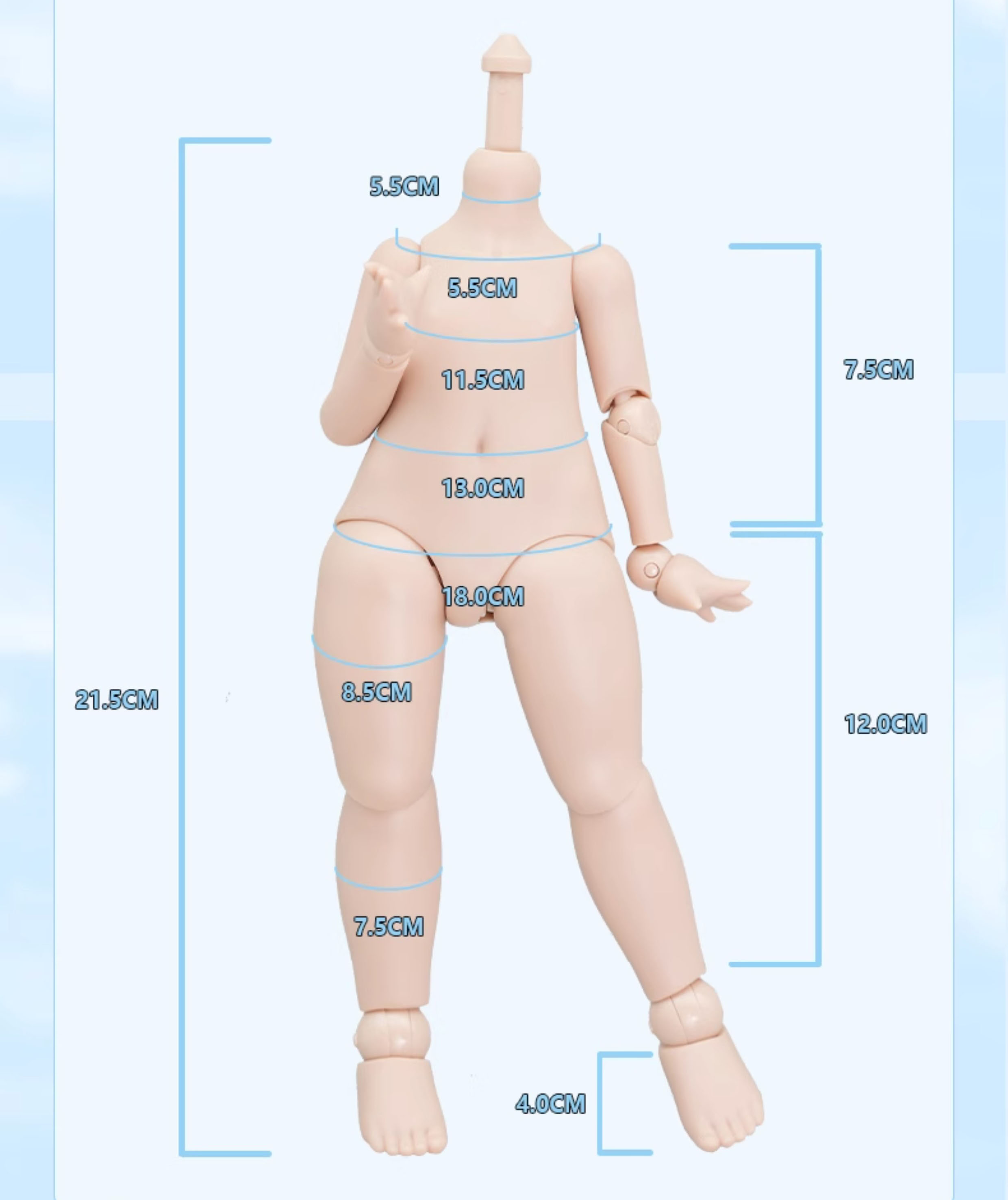 New 27cm Height 1/6 Imomodoll Makeup Rubber Dress Up Girl Toys