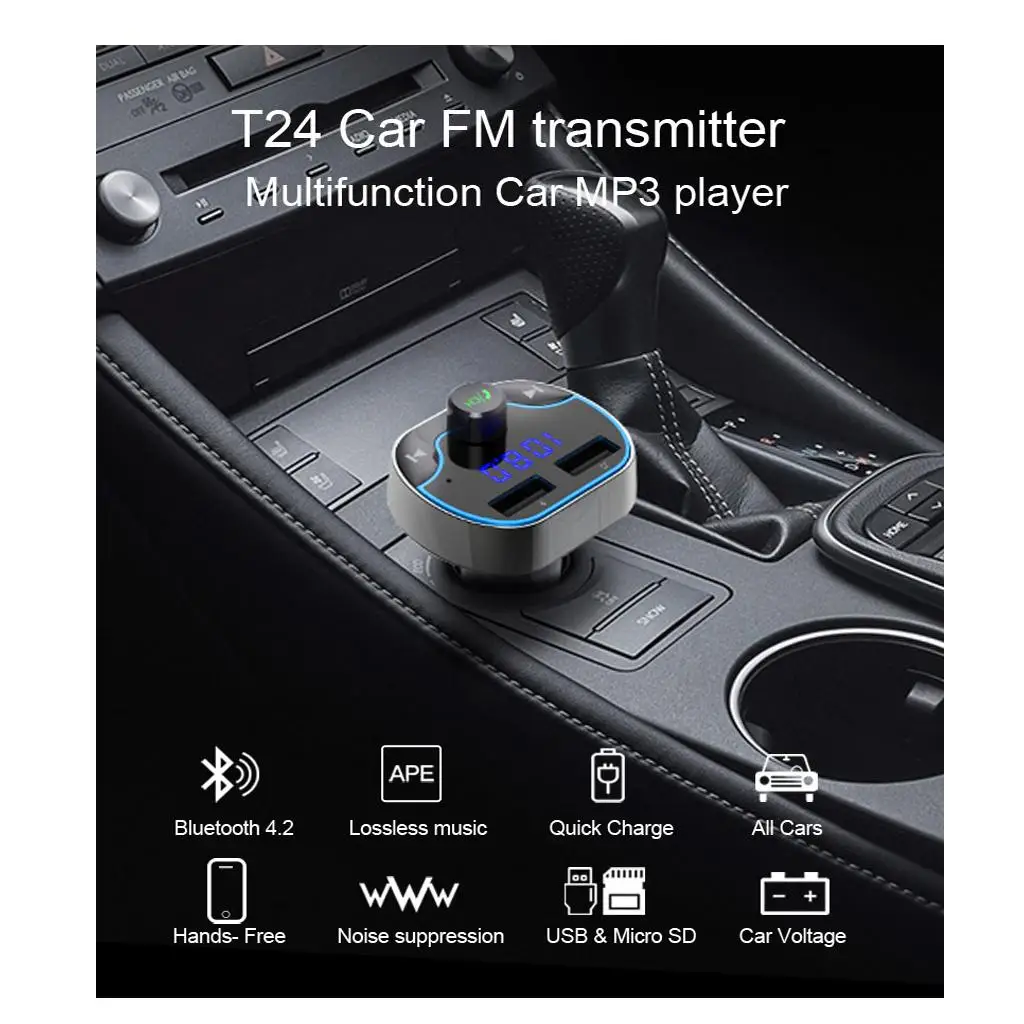 Car Wireless Bluetooth 4.2 FM Car MP3 Player Univesal