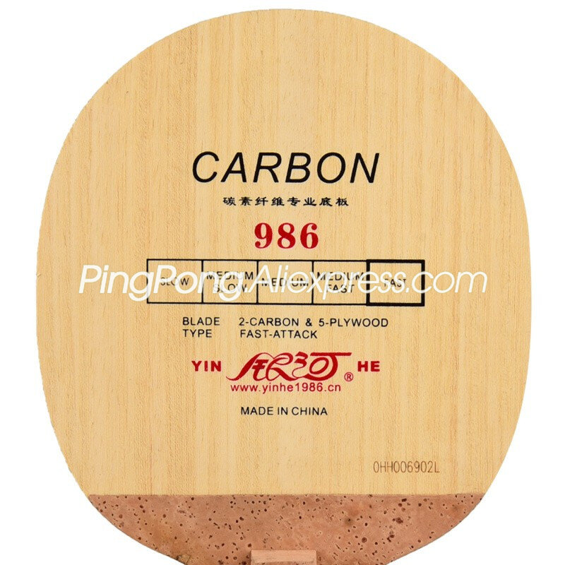 Original YINHE 986 Carbon Tischtennisschläger (Korea Typ Fast Attack) Japanischer Penhold JS Griff Schläger Ping-Pong-Schläger Paddel – Detail 4
