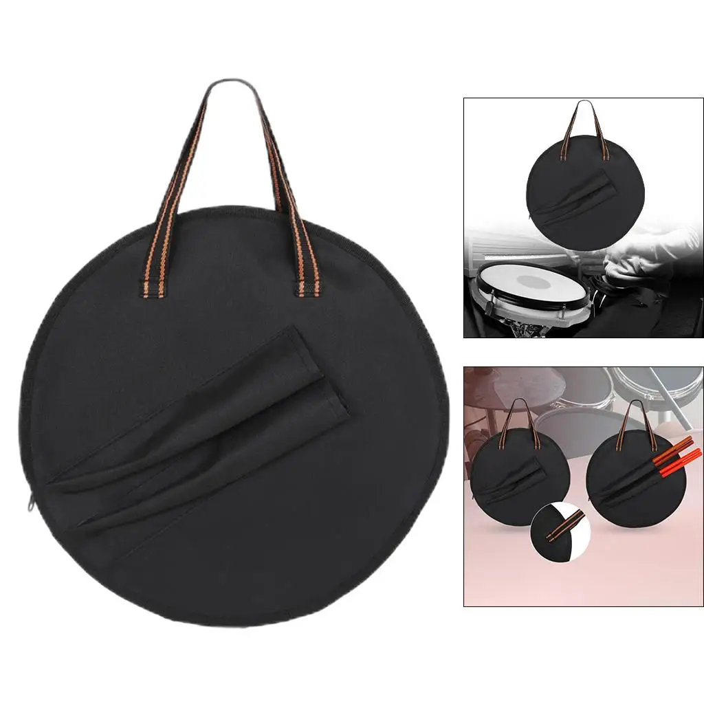 Portable Oxford Cloth Dumb Drum Bags Storage Bag Drum Pad Black