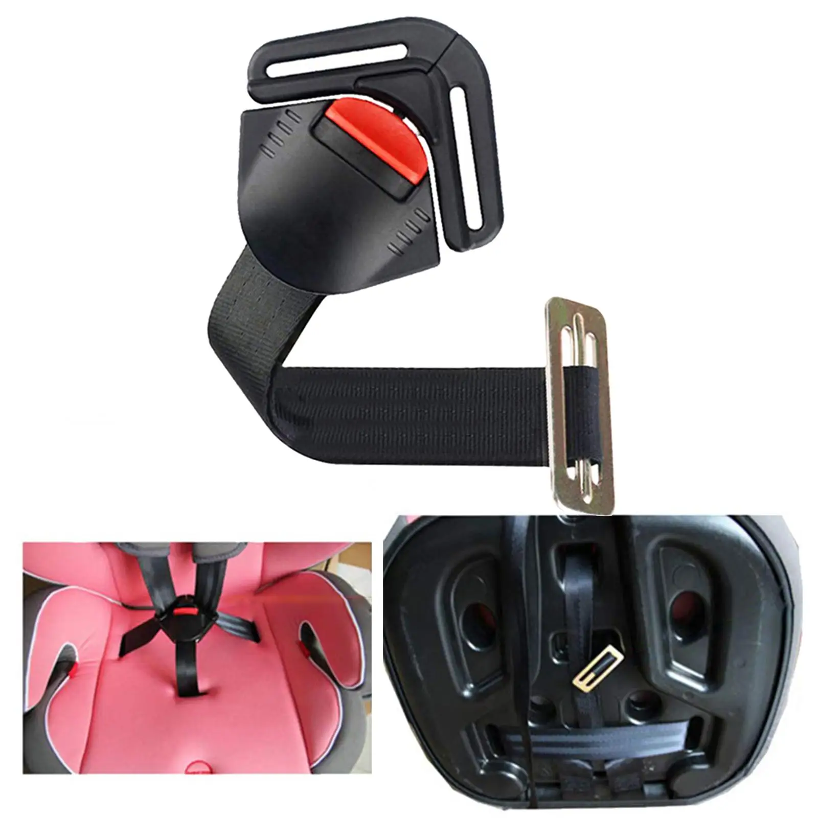 Car Child Seat Safety Belt Buckle 5 Point Locking Buckle Clip Toddler Harness Clip Fixed Lock Buckle for Pushchair Stroller