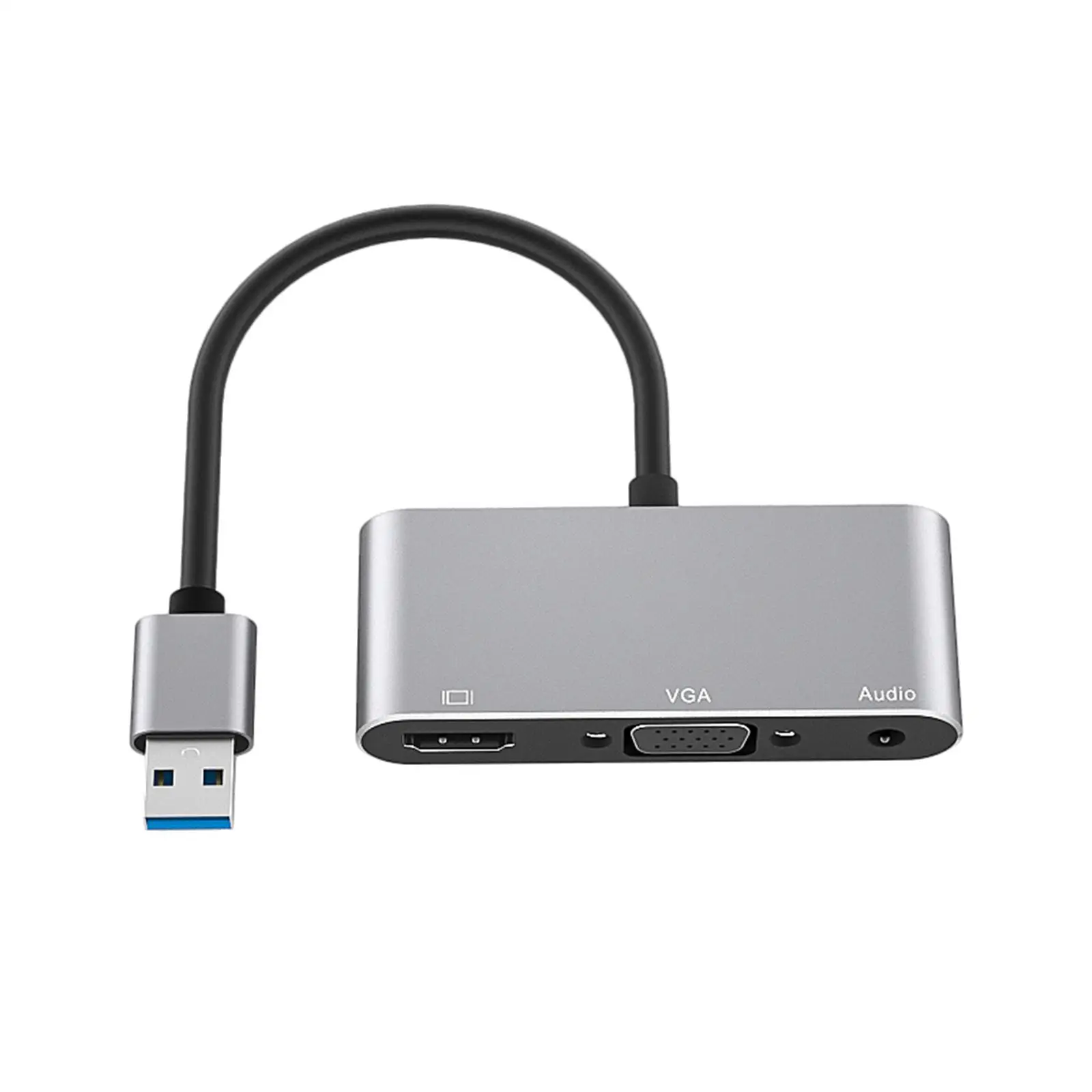 USB 3.0 to VGA Adapter and VGA Sync Output with Audio Output Support Windows 10 8 7 Audio Video Converter for Desktop