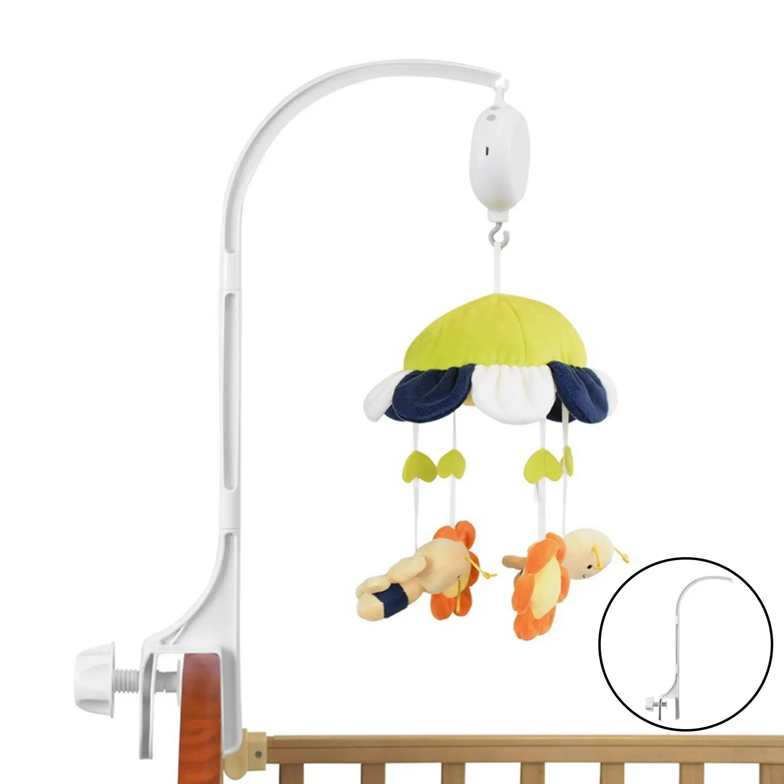 DIY Baby Crib Arm Bracket Nursery Toy Crib Cot Rotated Stent Set Decor Arm Bracket for Baby Bed