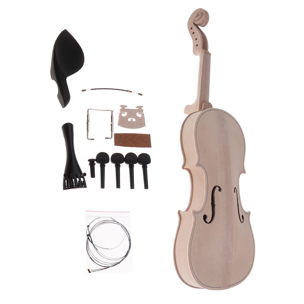 Exquisite Spruce Wood Handcrafted Violin DIY Kits - 4/4 Full Size