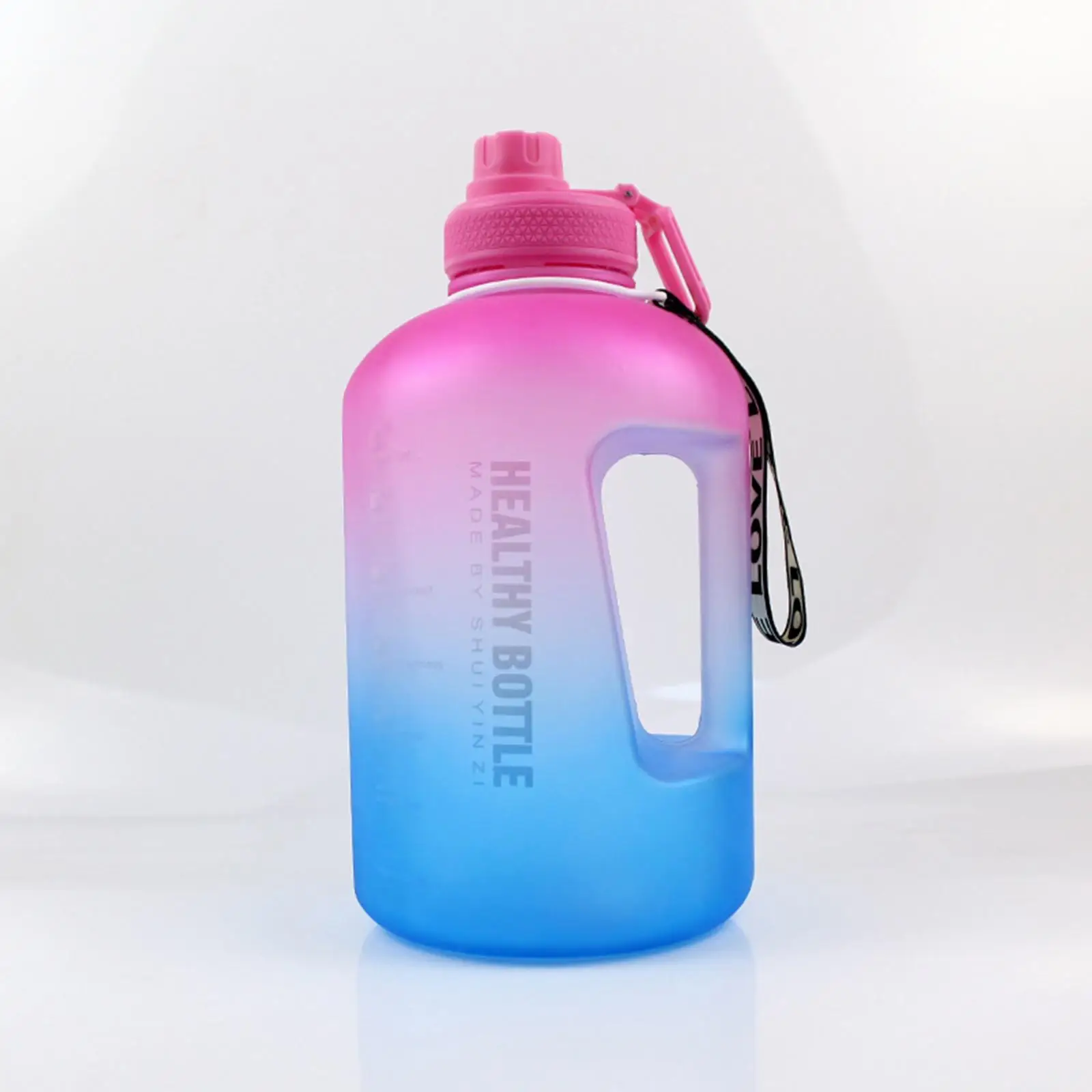 Durable Water Bottle with Straw ,  Jug Time Marker with Handle Motivational 2200ml Capacity for  Activity Camping 