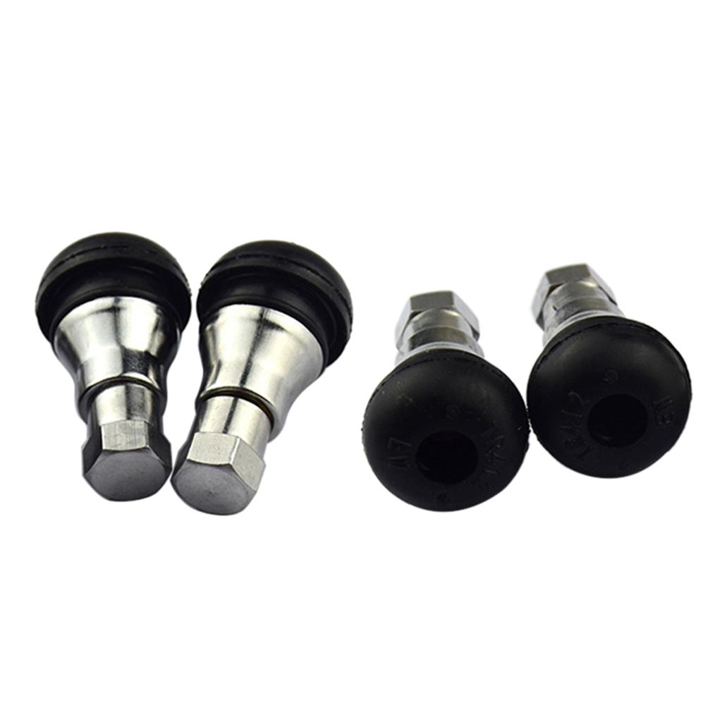 Tire Valve Stems Tyre snap-in Short Metal in chrome sleeve and cap