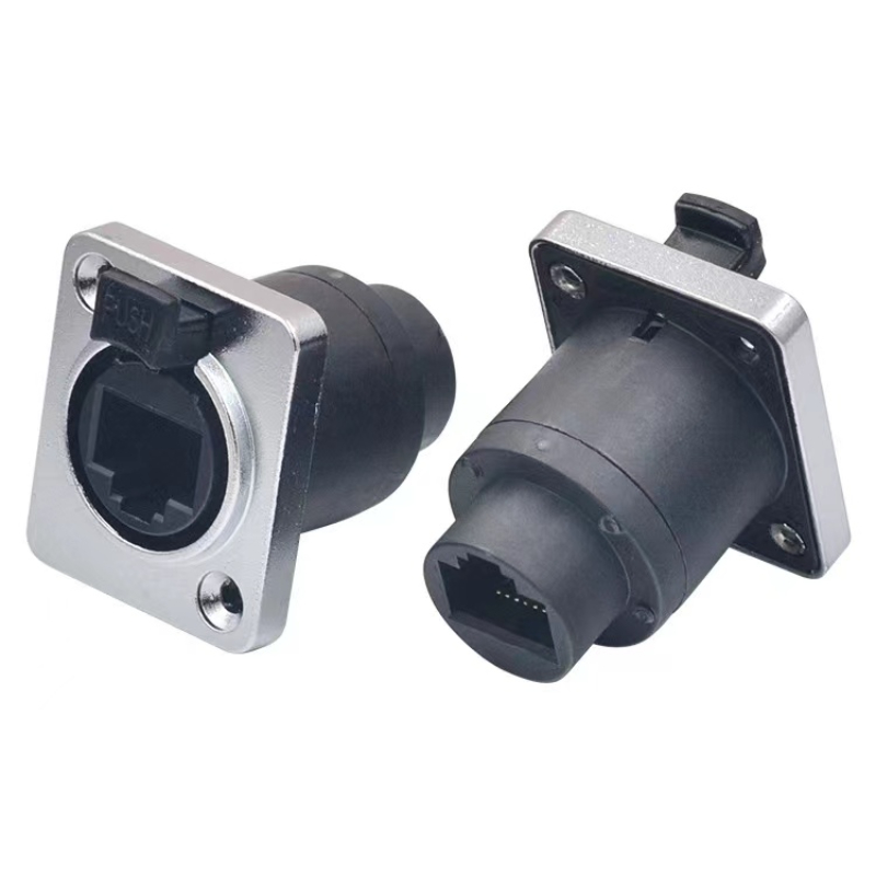 Description Picture 4 of itemRJ45 waterproof connector plug,D type panel mount socket ip65 Ethernet connectors