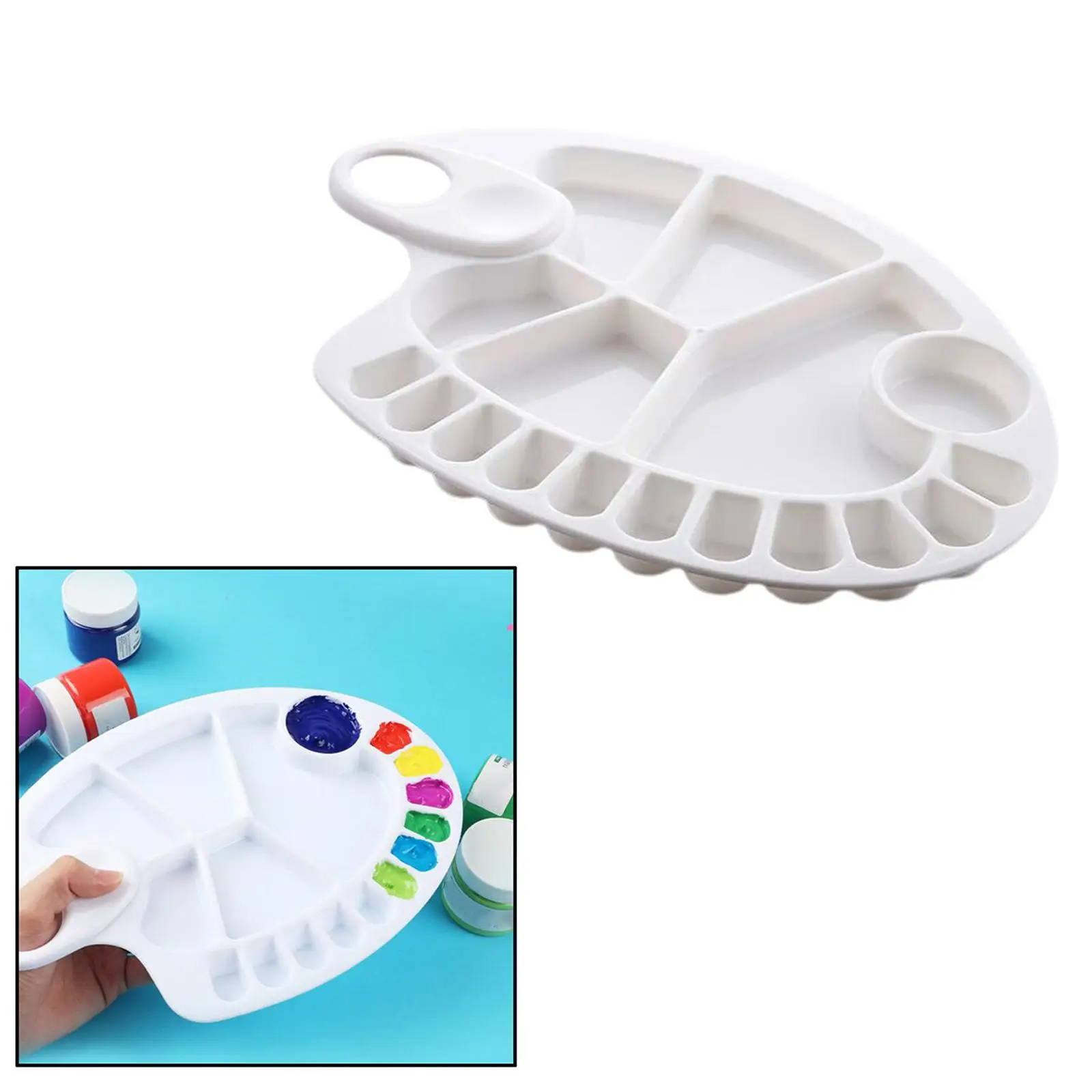 1 piece Paint Tray 1 with Thumb Hole Mixing Professional Tray for Studio