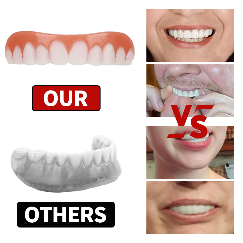 Best of Silicone False Teeth Upper Lower Veneers Perfect Laugh Veneers Dentures Paste Fake Teeth Braces Dental Products Oral Care Reviews & Tips - Image 2