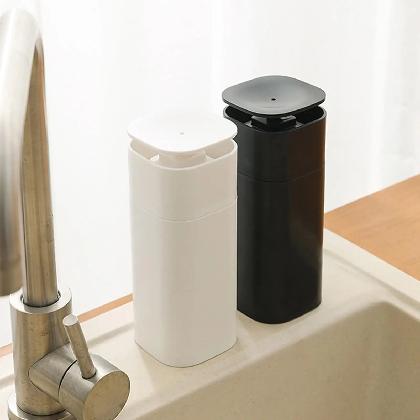 Push Down Pump Dispenser Hand Soap Pump Dispenser Bottle for Countertop Bathroom