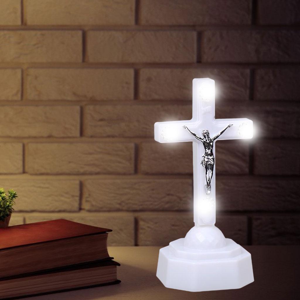 Jesus Cross 3D Night Light, Lights, Desk Lamps Room Home Decor Xmas