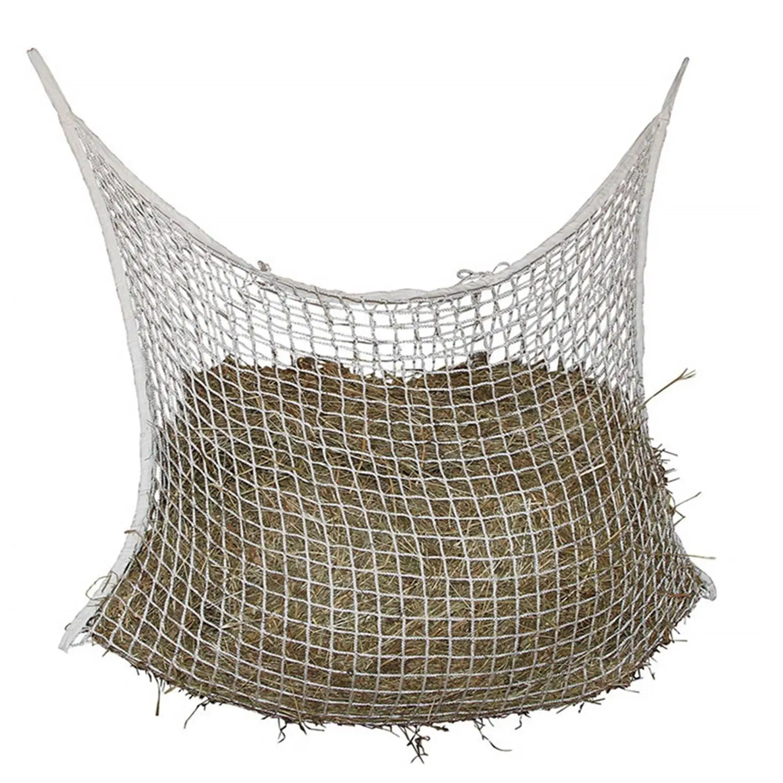 Full Day Horse Hay Net Bag Big Feeding Woven Straw Bag with Small Holes