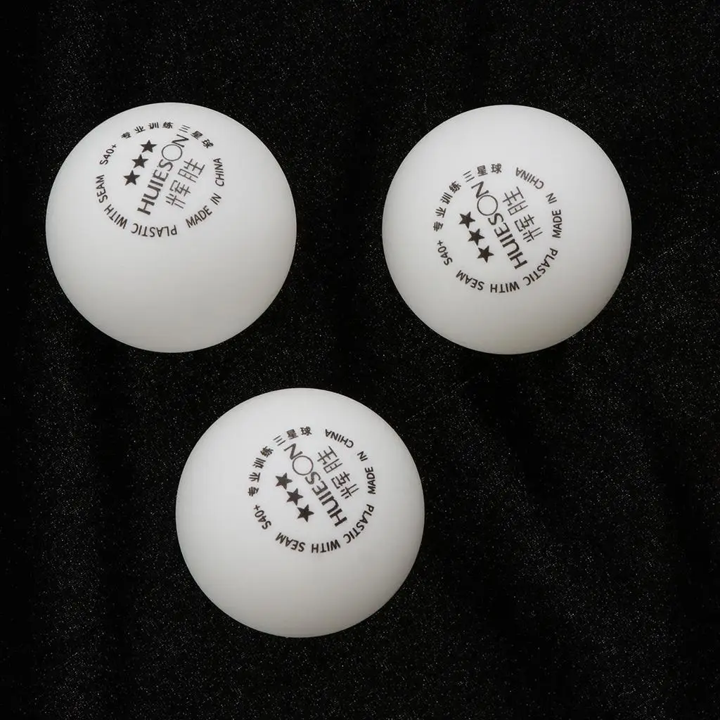 3-Star 40+mm White Table Tennis Balls,Advanced Ping Pong Ball - Set of 3