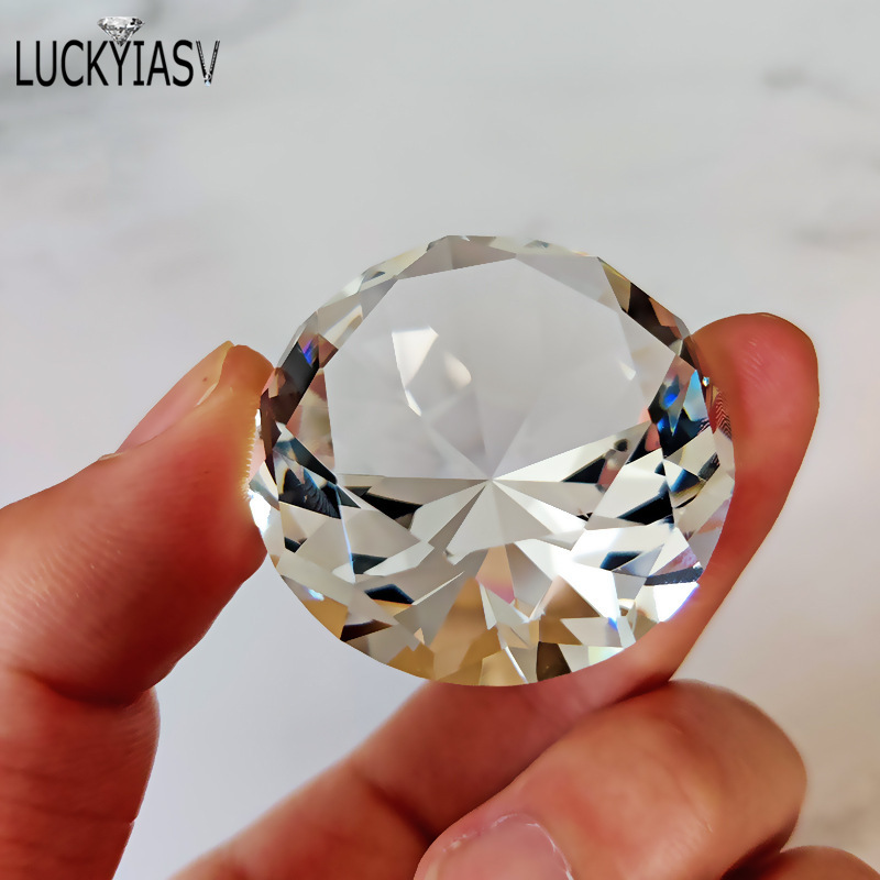 1PC Klar Kristall Große Glas Diamant Party Große Romantische Diamant Dekoration Vorschlag Hause Dekoration Ornamente Handwerk Geschenke – Detail 5